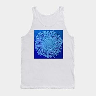 Royal Blue Sunflower Tank Top